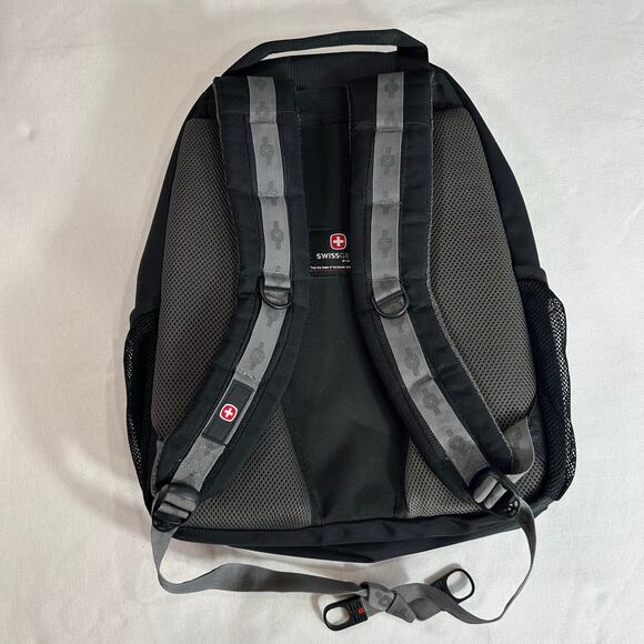 Swiss Gear 18" Laptop Backpack Four Pockets Black & Gray with Warranty Card - Picture 13 of 14